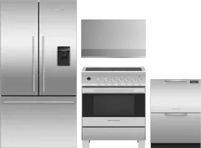 4 Piece Package Includes Refrigerator, Range, Hood And Dishwasher